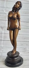 Handgefertigt Original Bronze Hautfarben Buchse Undressing Hot Guss Skulptur