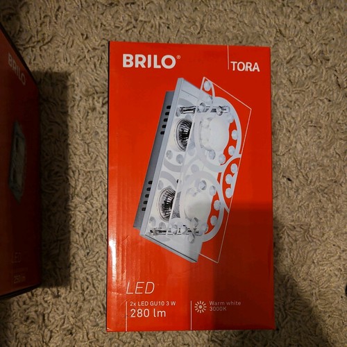 Eckige led deckenlampe chrom - chrom, 2