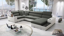 Wohnlandschaft mit Bettfunktion U-Form PERS IV MINI Eckcouch Sofa Couchgarnitur