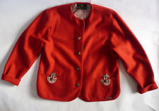 Giesswein Trachten Walkjacke Wolljacke Damen rot Oktoberfest Wiesen Größe 40