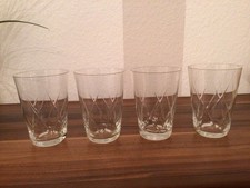 4 alte zarte Wassergläser