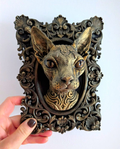 Sphynx katze wanddeko gothic - wanddeko,