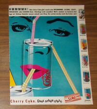 Seltene Werbung COCA-COLA CHERRY COKE Limitierte Crazy Dosen 1988