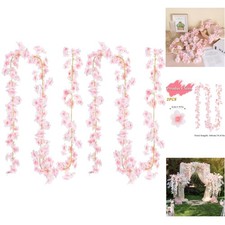 2 Stück Künstliche Kirschblüten Girlande Blumenranke, Blumengirlande Deko, Ki...