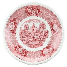 Untertasse für Suppe Adams English Scenic rot