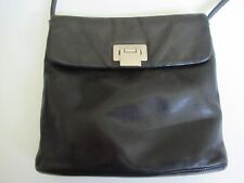 Renato Angi 1  schwarze Leder Tasche / Umhängetasche