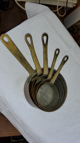 Alte kupfer stielpfannen - kupfer,