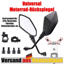 CFK Spiegel Paar Motorrad Roller Scooter kostenlosen Spiegel Adapter - Universal