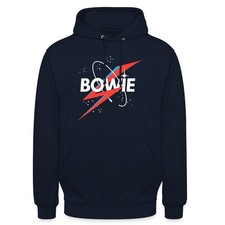 David Bowie Schriftzug Sternenhimmel Mit Blitz Unisex Hoodie