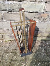 Mid Century Schirmständer 50er 60er Jahre Vintage Eisen Messing Holz Kunststoff