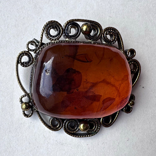 Schöne vintage brosche silber - vintage,