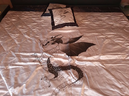 Tagesdecke silber schwarz mit - tagesdecke, silber/schwarz