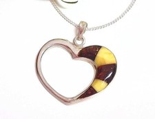 Bernstein Herz Anhänger