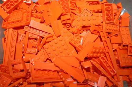 Lego 100 orange steine - lego,