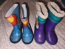 2 x Regen Gummi Stiefel Klein