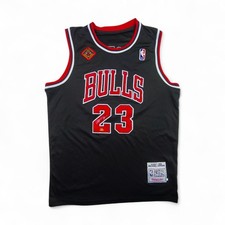 Mitchell & Ness Chicago Bulls Trikot L Schwarz Jordan Signiert