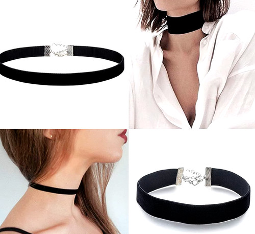 Choker samtband collier samt - choker,