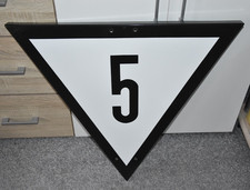 Emaile Signalschild Eisenbahn  Original Sammlerauflösung ca. 69 x 69 cm