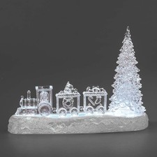 Zug mit Tannenbaum 28cm Acryl