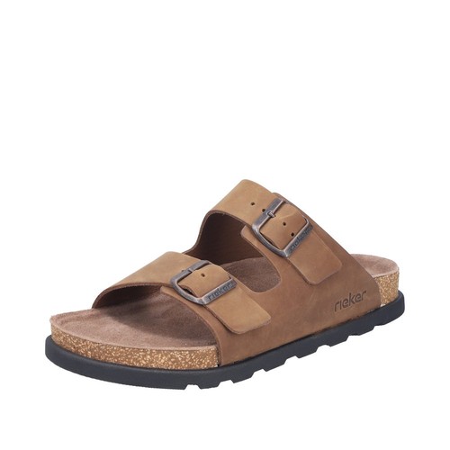 Rieker leder pantolette braun - pantolette,