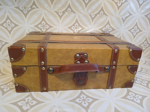 Vintage holzkoffer mit griff - mit,