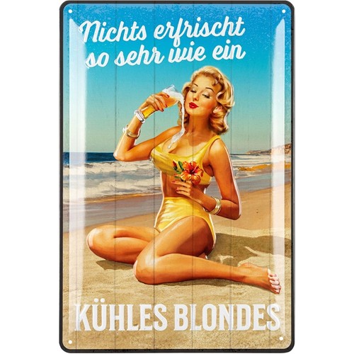 Retro blechschild bier - retro,
