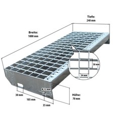 Metallstufe verzinkt