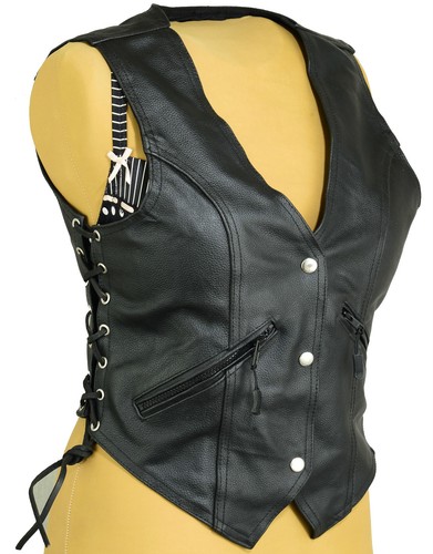 Damen leder motorrad - motorrad, weste