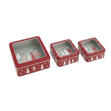 3er Set Gebäckdose Metall