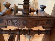 1804 Altes Spinnrad Antik 19.Jahrhundert  Handwerk Deko Holz Werkzeug Spinnen