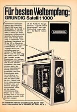 3w21914/ Alte Reklame aus 1972 – Weltempfänger GRUNDIG Satellit 1000