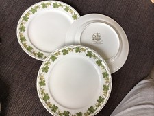 Eschenbach Ceranova Hartporzellan Weinlaub. Teller 3 Stück. Handdecorated