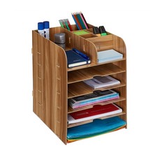 Schreibtisch organizer Dokumentenablage 12 Fächer MDF Büro Organizer Tischablage
