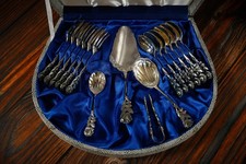 Antiko 100 Hildesheimer Rose versilbert, Komplettset in Originalbox, gebaucht