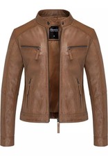 Damen Echtleder Jacke Biker Zipper Lederjacke RJ-8006