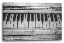 Wandbild altes Klavier schwarz-weiß Foto Romantik Nostalgie Kunst Zimmer-Deko