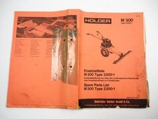 Holder M300 Type 2300-1 Balkenmäher Ersatzteilliste Ersatzteilkatalog 1984