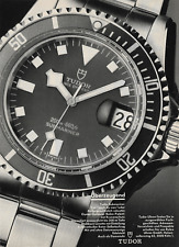 Tudor Submariner 1977- Vintage Werbung Ad Anzeige Reklame yellowed_vintageads