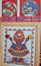 3 Stickvorlagen Kreuzstich Schöne Feiertage Engel von Sue Cook Weihnachten