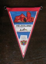 Helgoland Schiff Wappen von Hamburg    alter  Moped Fahrrad  Wimpel