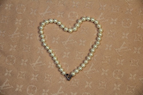 Damen kette mit - mit, perlen