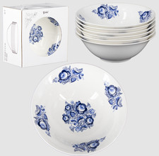 Suppenteller-Set, 6 St Gzhel