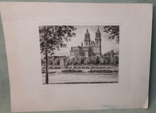 Magdeburg Bild Radierung Blick