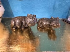 Vintage Speckstein Nilpferd -