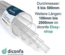 Acrylglas Rohr Acrylrohr DM: 5mm bis 500mm LÄNGEN: 100mm bis 1000mm - glasklar