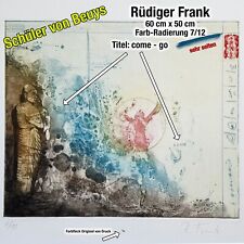 große Original Farbradierung