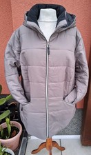 Damen Leichte Steppjacke Kapuzenjacke Winter/Übergangsjacke Taupe Gr.52/54 Neu