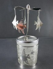 Glas Karussell Windlicht Fisch