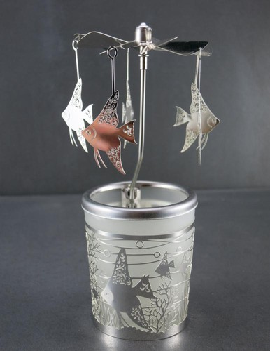 Glas karussell windlicht fisch - glas,