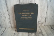 Technologisches Handbuch Der Elektrotechnik und der Elektrochemie Schlomann Buch